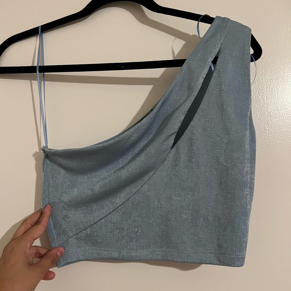 Cotton candy LA one shoulder top